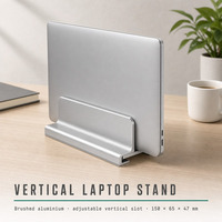 Aluminium Vertikaler Laptop-Ständer Verstellbarer Dock-Halter für Schreibtisch Platzsparend OEM Großhandel Fabrik