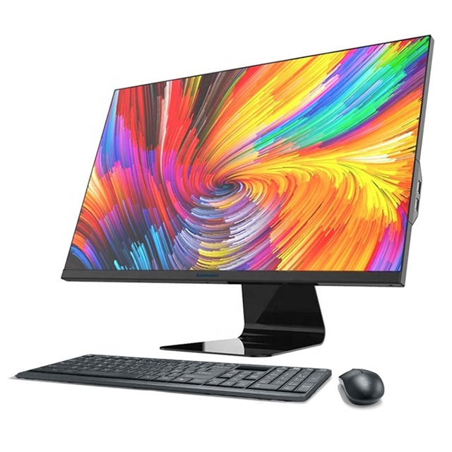 23.8\" Dual Core AIO Business Gaming Desktop Computer Barebone All One PC 8GB Memory Touch Screen Optional Core I3 I5 I7