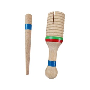 Vente en gros de hochets en bois à tube sonore unique, instrument de percussion Orff pour l'éducation musicale et les spectacles - Product Image 1