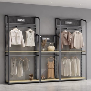 Espositori per Abbigliamento Personalizzati con Logo, Stand per <span class=keywords><strong>Abiti</strong></span> da <span class=keywords><strong>Uomo</strong></span> in Oro per <span class=keywords><strong>Negozi</strong></span>, Design Gratuito per Boutique di Abbigliamento Femminile - Product Image 3