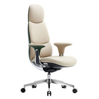 Chaise de bureau de direction ergonomique pivotante en cuir de luxe pour la vente en gros