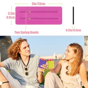 Funda Enfriadora Estándar de 12oz para Latas, Antideslizante, para Latas de Bebidas, Botellas y Vasos, con Banda Elástica Fuerte - Product Image 4