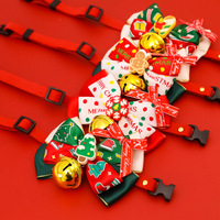 Collier Nœud Papillon pour Animaux de Compagnie, Collier de Noël pour Chien avec Clochette, Collier Ajustable pour Chat, Décoration pour Chat