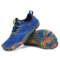 Chaussures de trail minimalistes pour enfants garçons et filles, légères, avec semelle intermédiaire en caoutchouc souple, tige en tissu extensible et doublure en maille