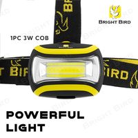 Lampe frontale industrielle COB LED, alimentée par batterie, rechargeable, étanche, haute luminosité, pour l'exploitation minière, le camping, la construction, l'extérieur