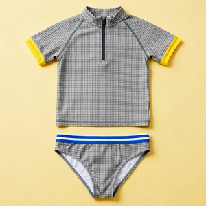<span class=keywords><strong>Maillot</strong></span> de bain bikini 2 pièces pour petite fille, imprimé personnalisé OEKO-TEX, avec protection <span class=keywords><strong>UV</strong></span>, respirant et séchage rapide - Product Image 2