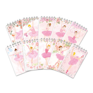Ballet Girl Themed Notebook 10pcs 10x6cm 24 Pages Spiral Bound Portable Diary For Students - Product Image 5