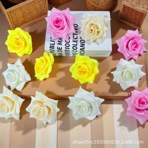 Tête de rose artificielle 11 cm, fleur rose pour bouquets et décorations DIY - Product Image 4
