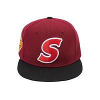 Casquette Snapback en Corduroy Personnalisée 5 Pièces avec Broderie de Logo Personnalisée Réglable Hip-hop Broderie de Verrouillage
