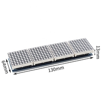 MAX7219 Modul Dot Matrix untuk Mikrokontroler Arduino 4 dalam Satu Layar Lampu Merah Hijau Biru dengan Kabel dan Pin 5P