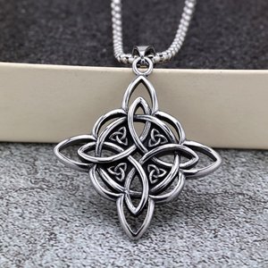 Stainless Steel <b>Celtic</b> Knot Pendant Geometric Design For Men And Women <b>Necklace</b> Gift Jewelry - Product Image 3