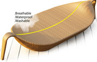 Chaise de plage pliante moderne en rotin PE, mobilier d'extérieur pour hôtels, jardins, piscines, cours, parcs et balcons
