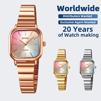 Reloj de Lujo para Mujer SKMEI 2190, Correa de Acero Inoxidable, Movimiento de Cuarzo, Resistente al Agua 3ATM, 26.5mm, Elegante, Analógico