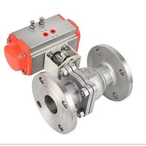 Vannes à boisseau sphérique pneumatiques à double voie en acier inoxydable 304/316, fabrication OEM, ANSI-PN, pour systèmes de pipeline et produits chimiques industriels - Product Image 2