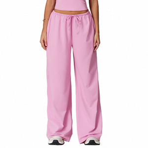 <span class=keywords><strong>Pantaloni</strong></span> a Gamba Larga in Tessuto Spazzolato RUICHI per Donna, <span class=keywords><strong>Pantaloni</strong></span> Casual Drappeggiati con Elastico in Vita e Cordoncino, <span class=keywords><strong>Pantaloni</strong></span> Sportivi per Fitness - Product Image 6