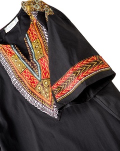 T-shirts à manches courtes en coton imprimé Dashiki africain, vêtements traditionnels pour hommes, t-shirts africains pour hommes - Product Image 5