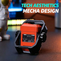 Briquet électrique USB rechargeable à double arc, coupe-vent, sans flamme, avec fonction fidget spinner, design mecha, corps en alliage, affichage de la batterie