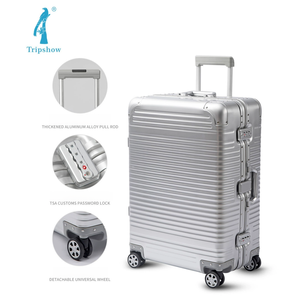 Maleta de Aleación de Aluminio Plateada <span class=keywords><strong>en</strong></span> Oferta, 27 Pulgadas, con Candado TSA y Ruedas Silenciosas, para Viajes de Negocios - Product Image 1