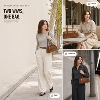 Sac à bandoulière pour femme style coréen en PU lisse couleur unie avec double sangle et poignée supérieure, idéal pour le quotidien – Vente en gros