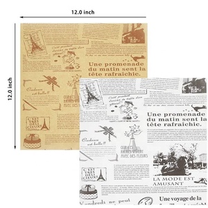 Prezzo basso Sandwich Patty Burger cibo cotto carta da imballaggio a prova di olio notizie carta velina per alimenti in stile carta con Logo personalizzato - Product Image 2