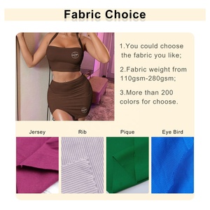 OEM Bulk custoze alta qualità Street Clothes Sexy Fit Body senza maniche 100% in poliestere con Top stretto da donna Set in due pezzi - Product Image 4