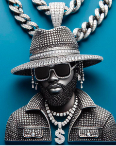 Personalizado 9K-18K oro 3D <span class=keywords><strong>Avatar</strong></span> colgante-CVD helado personalizado, Y2K Metaverse Hip Hop joyería - Product Image 3