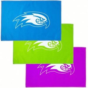 ผ้าเช็ดตัวไมโครไฟเบอร์ถักแบบวาร์ปนิตติ้ง ความหนาแน่น 250GSM พิมพ์ลายเต็มผืน รูปทรงสี่เหลี่ยม สำหรับงานประกอบและงานแข่งขัน - Product Image 1