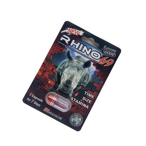 China Großhandel Verpackung ohne Pillen benutzer definierte Design Libigrow 3d Lentikular Nashorn Sex Pillen Verpackung Plastik karte - Product Image 2