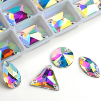 Strass en verre AB en vrac à coudre pour la confection de robes de boutique et la décoration de bijoux