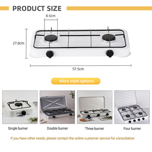 Cocina de Gas de Alta Calidad con <span class=keywords><strong>Llama</strong></span> Ajustable, Hornilla de Gas de 2 Quemadores para Cocina Doméstica, Camping y Exteriores - Product Image 6
