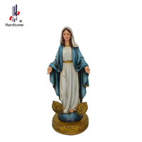 Statue de Notre-Dame de Fatima en résine polymère, 12 pouces, antique, faite à la main, peinte à la main, durable, art religieux catholique, artisanat d'inspiration anime