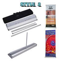 Système de bannière déroulante standard en aluminium 850x2000 léger et portable pour affichage publicitaire