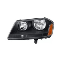 Phares en gros du fabricant pour Dodge Avenger 2008-2014 Paire d'assemblage de phares Halogène noir ambré