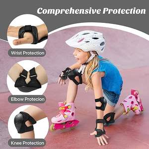 Disesuaikan disesuaikan anak-anak cangkang keras spons tebal set perlengkapan pelindung untuk sepeda Roller Skating Skateboard merangkak siku - Product Image 5