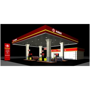 Structure en acier moderne personnalisée à faible coût, auvent de station-service, conception de station-service pétrolière, station-service à vendre - Product Image 3