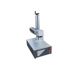 20w Small Portable Optical Fiber Laser Marking Machine All In One For Plastic Date Code