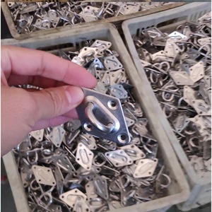 Eda Stainless Steel <b>Door</b> Latch M6 Hook Pad Eye <b>Plate</b> Marine Hardware With Screw For Repair And Replacement - Product Image 1