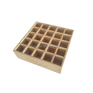 Caja de Almacenamiento de Madera de Acacia con 25 Ranuras, Bandeja Abierta, Organizador de Exhibición de Aceites Esenciales <span class=keywords><strong>para</strong></span> Botellas de 15 ml, Colección de Esmaltes de Uñas - Product Image 3