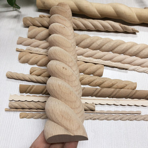 Cnc Khắc Phong Cách Châu Âu Sồi Gỗ Nửa Vòng Dây Mouldings Rắn Gỗ Khắc Trang Trí Cắt Dòng Cho Nội Thất/Ngoại Thất - Product Image 4