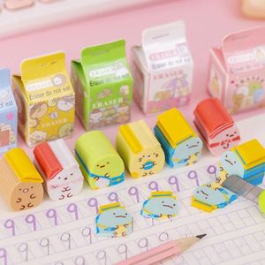 Gomme à effacer créative pour enfants en forme de carton de lait, sans poussière, fournitures scolaires promotionnelles, parfaites pour les étudiants - Product Image 1