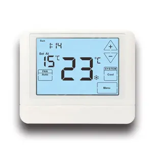 Termostato inteligente programable con pantalla táctil, 24V, 1 calor, 7 días o 5 / 1 / 1