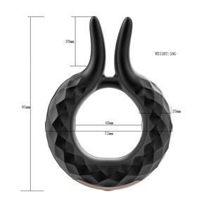 Masseur électrique pour la masturbation masculine, anneau de pénis en silicone, 12 modes de vibration, anneau de verrouillage du sperme, jouets sexuels pour adultes - Product Image 3