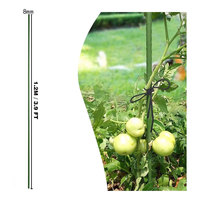 Tiges de tuyaux en acier revêtues de plastique durables, piquets de jardin en métal, supports de plantes grimpantes