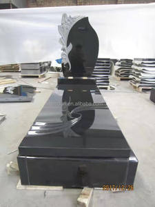 工場直送ロシア風アブソリュートブラック花崗岩墓石 - Product Image 3