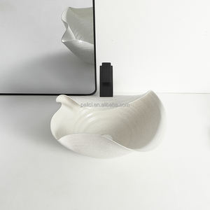 Pia de Banheiro Personalizada em Cor Marfim, Lavabo Acima da Bancada, Louça Sanitária em Cerâmica - Product Image 2