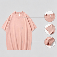 Kaos polos pria lengan pendek katun tebal putih polos dengan pola cetak yang dapat disesuaikan
