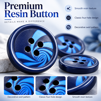 Kancing Baju Bulat Spiral Biru Tua Cyan untuk Jas, Mantel, Pakaian Wanita, Jahitan, dari Pabrik
