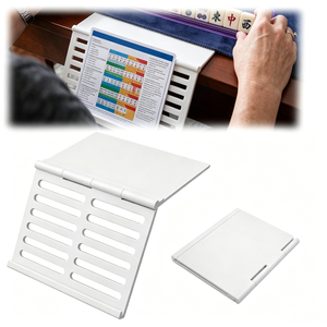 Support de Luxe en Plastique pour Tuiles de Mahjong avec Dés, Tapis Antidérapant et Accessoires Portables pour Table de Mahjong Carrée - Product Image 5