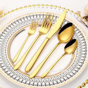 4 Mảnh nhiều màu mỏng xử lý Châu Âu Flatware Bộ nĩa dao muỗng thép không gỉ dao kéo Bộ quà tặng - Product Image 2