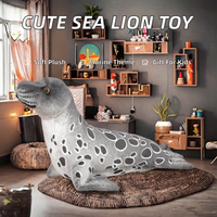 Peluche créative et mignonne de lion de mer, jouet réaliste en forme de pingouin, poupée animale marine en coton PP super doux, cadeau pour enfants